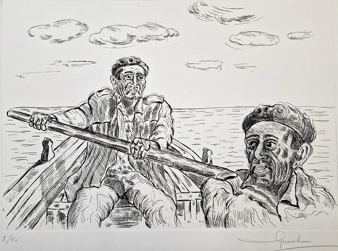 Mare di Sicilia. Tre acqueforti di Emilio Guaschino.