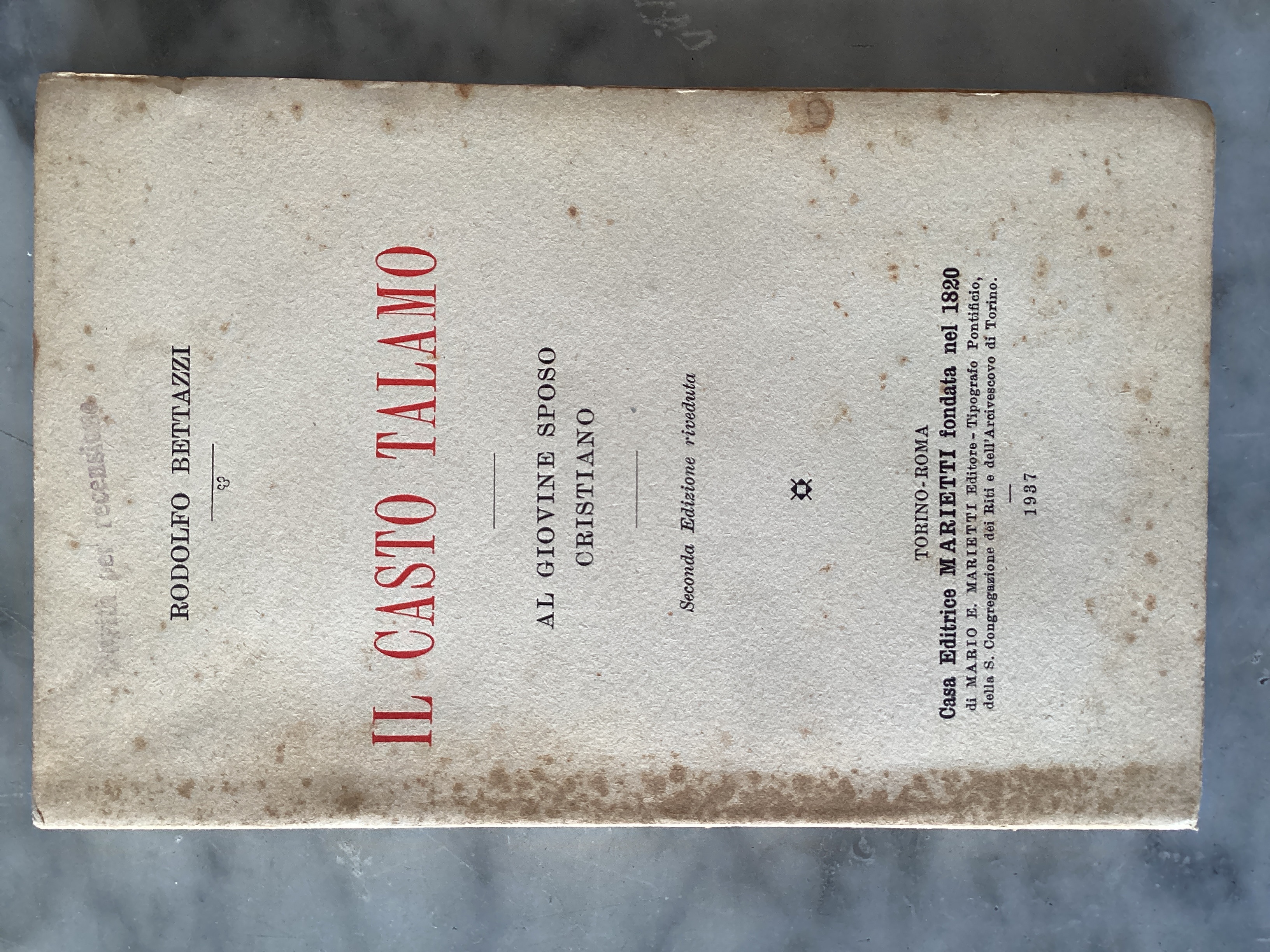 Il casto Talamo. Al giovine sposo cristiano