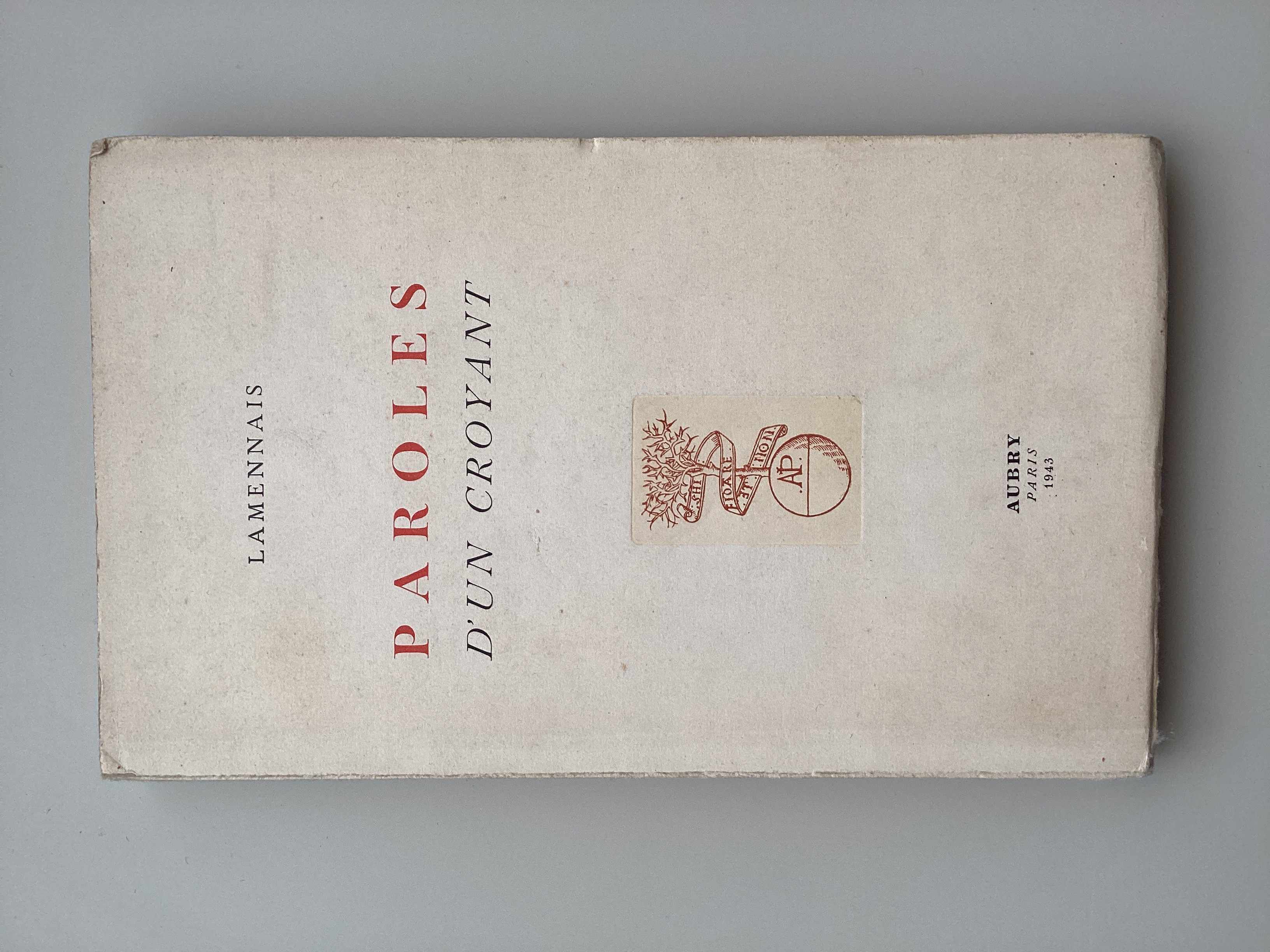 Paroles d'un croyant