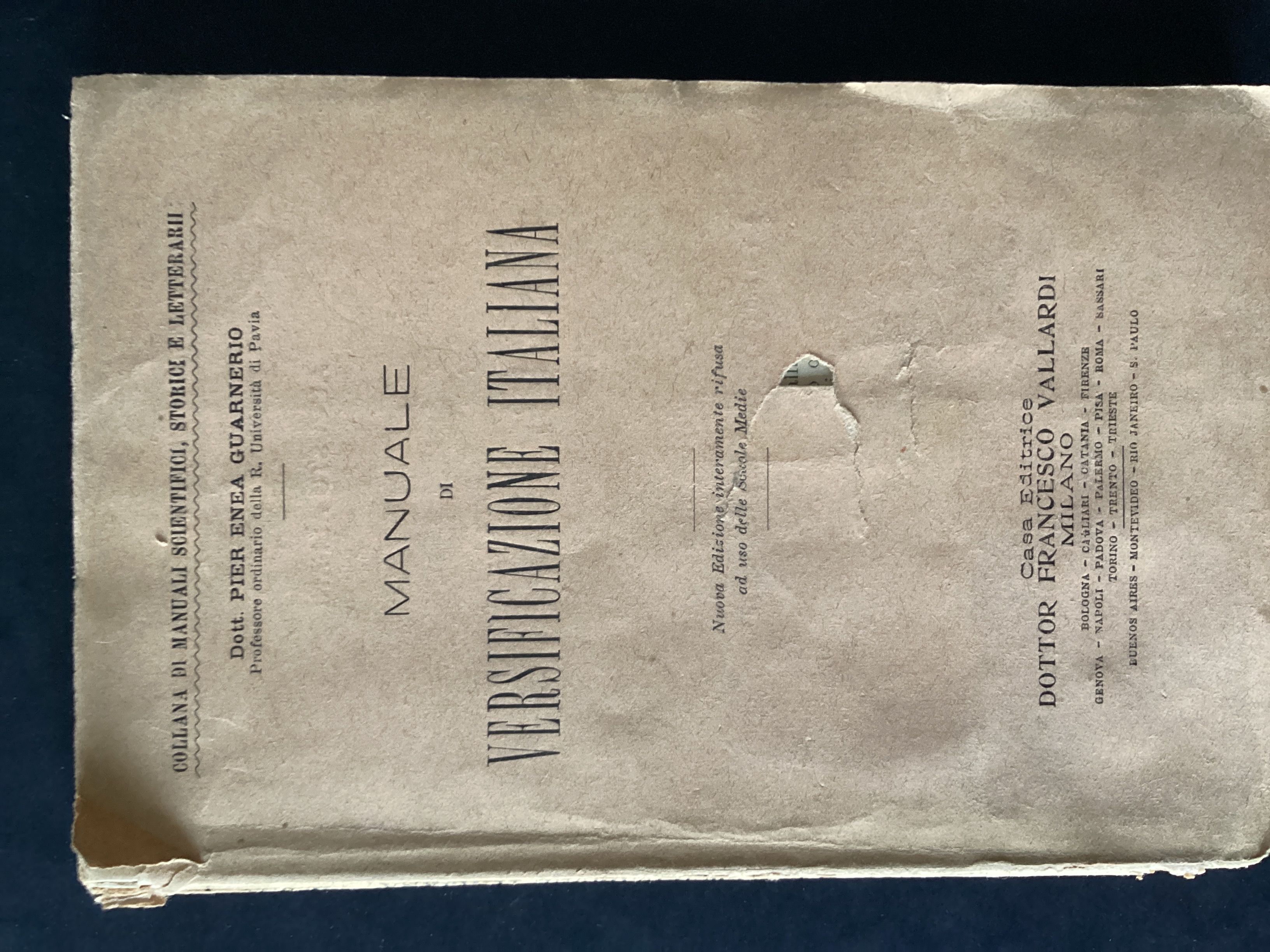 Manuale di versificazione italiana