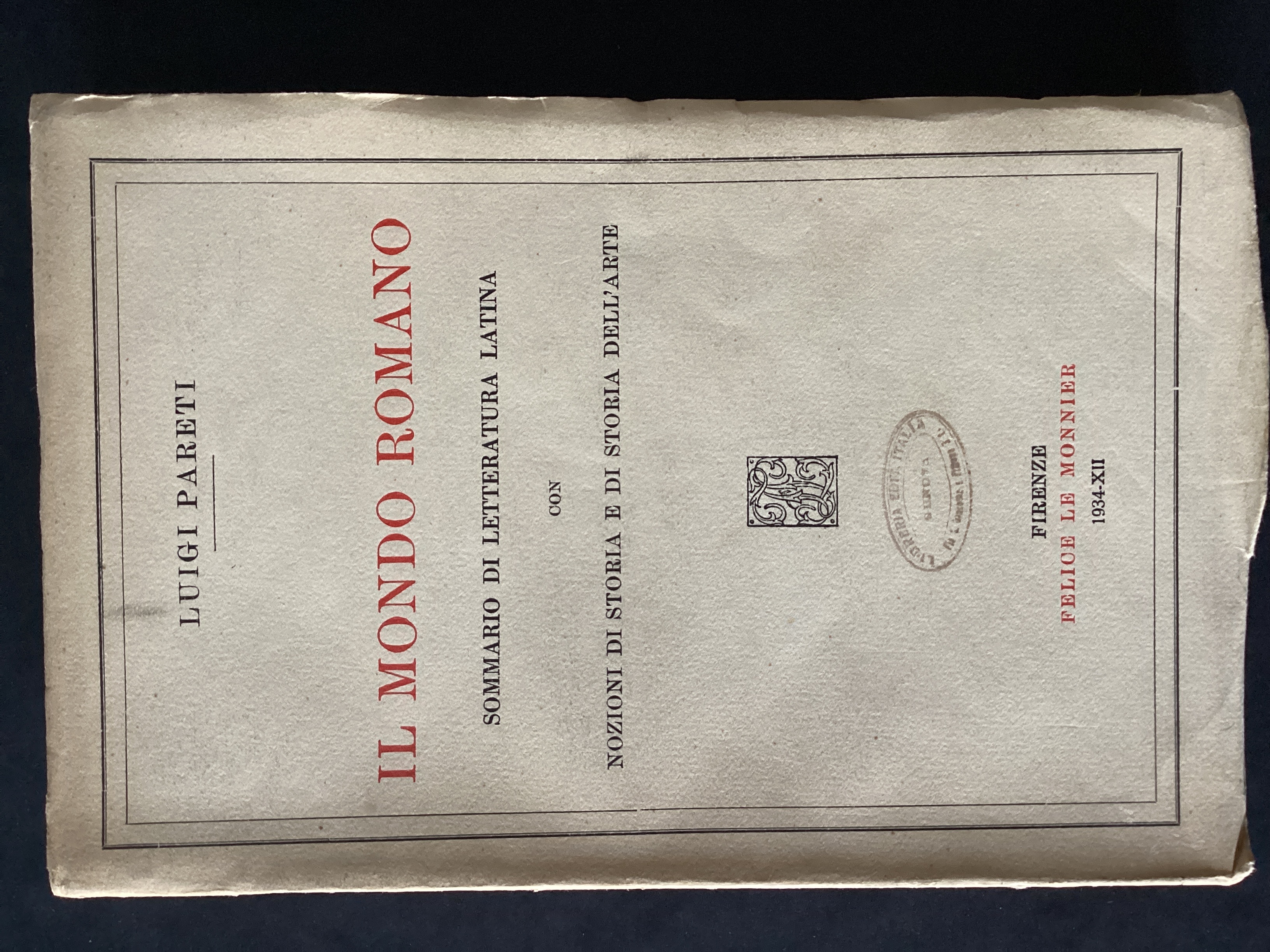 Il mondo romano. Sommario di letteratura latina con nozioni di …