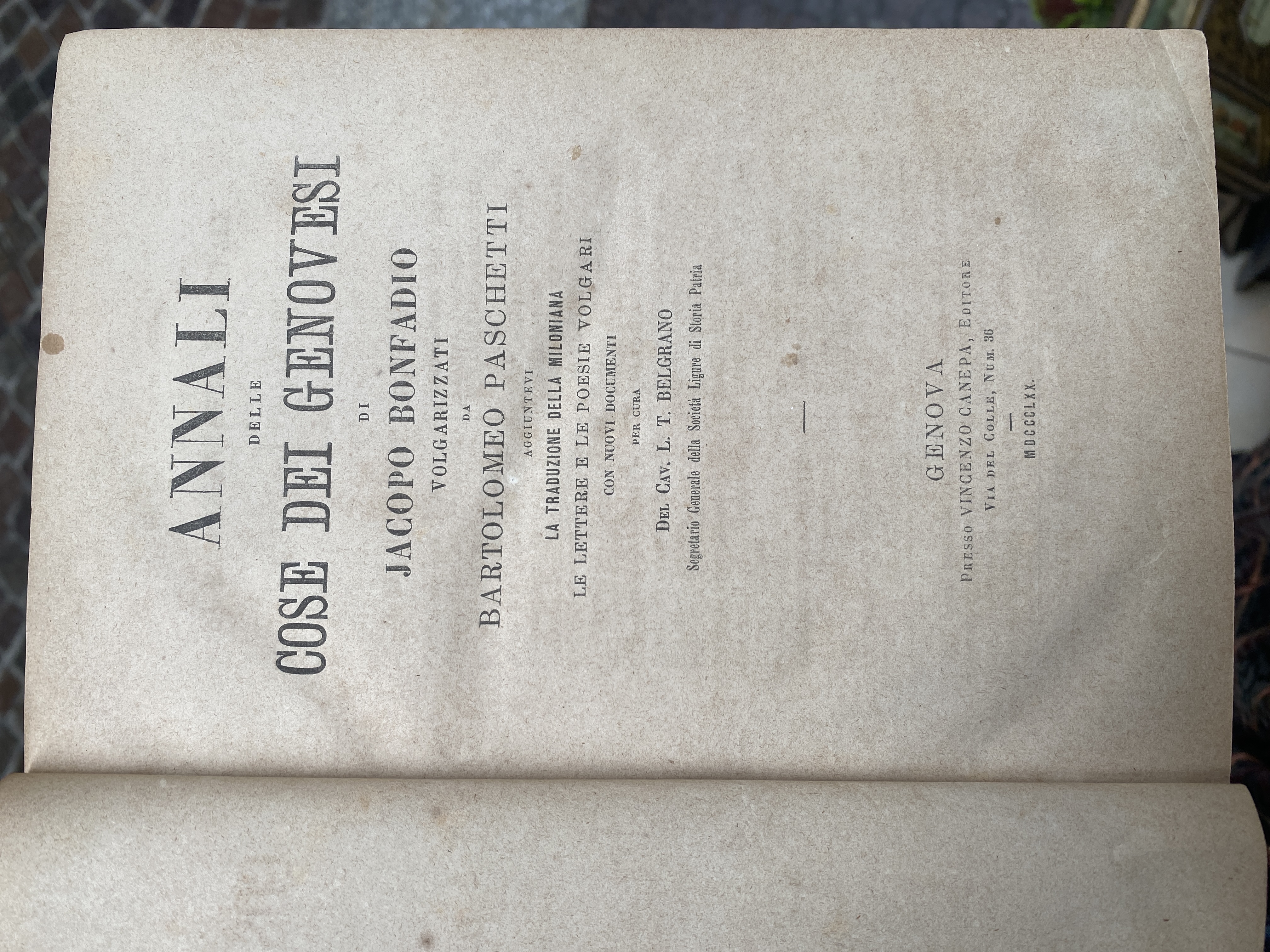 Annali delle cose dei Genovesi di Jacopo Bonfadio volgarizzati da …