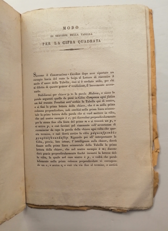 Intorno all'arte d'interpretare le cifre, lettera del conte Gio Francesco …