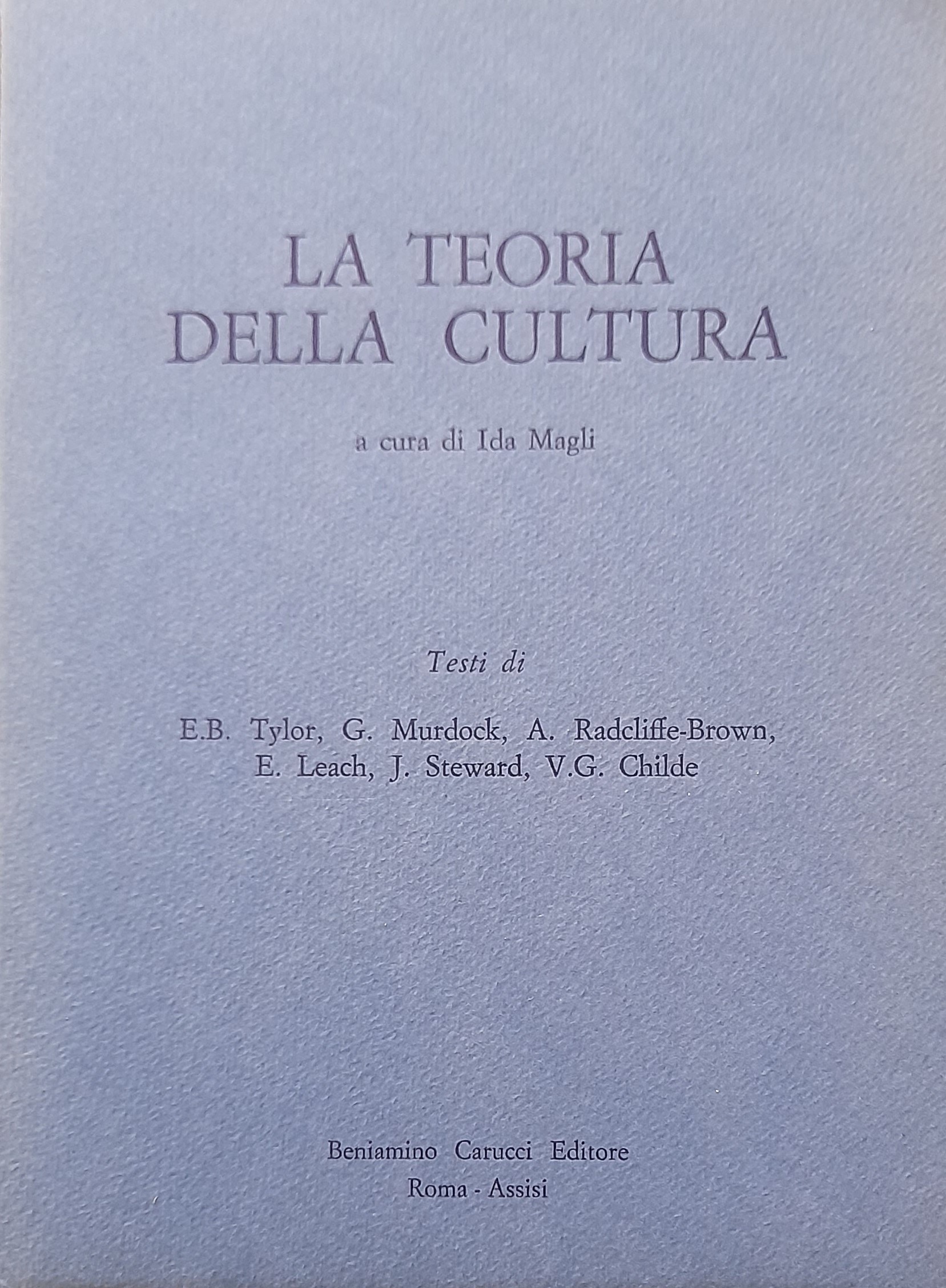 La teoria della cultura