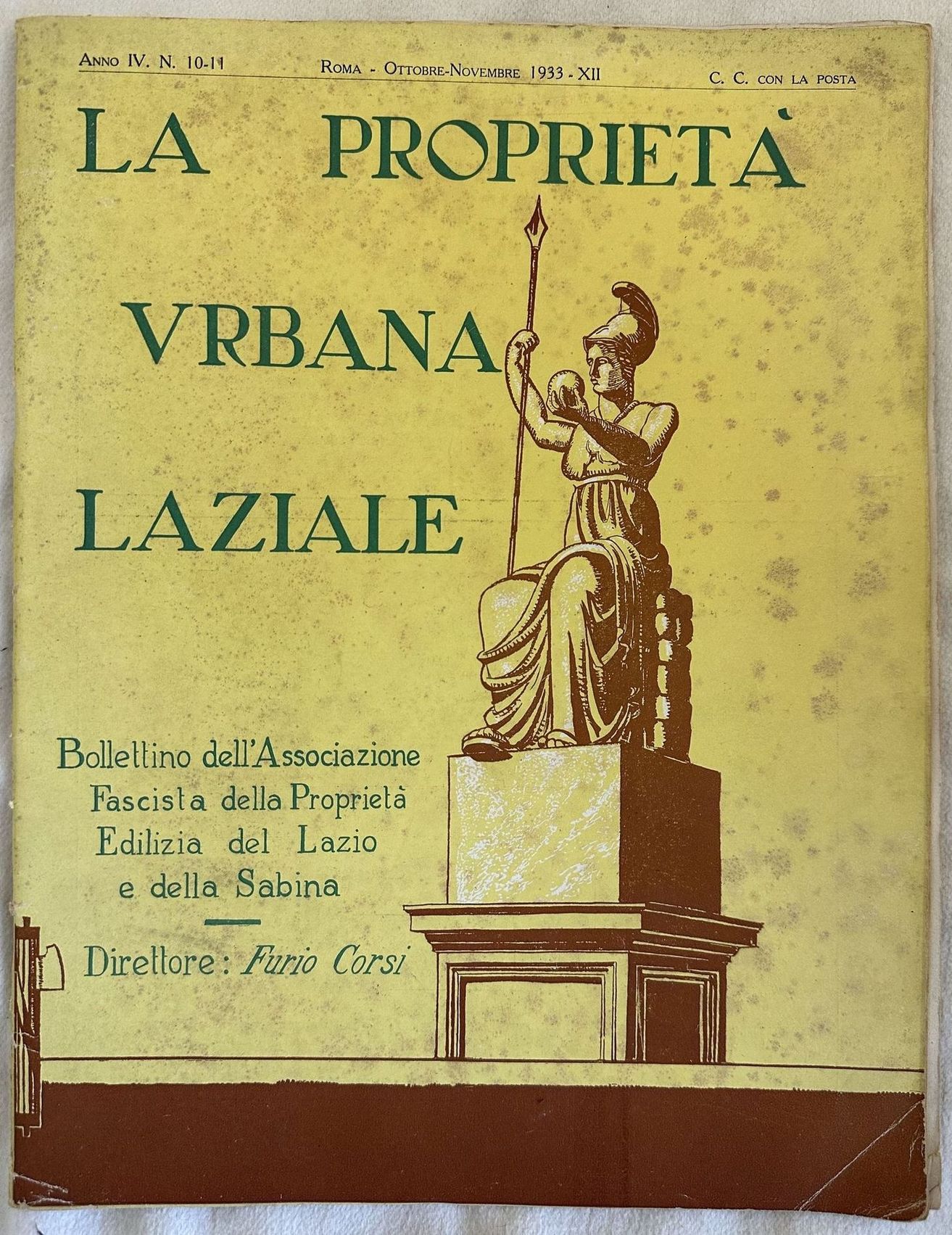 LA PROPRIETA URBANA LAZIALE BOLLETTINO DELL'ASSOCIAZIONE FASCISTA DELLA PROPRIETA EDILIZIA …