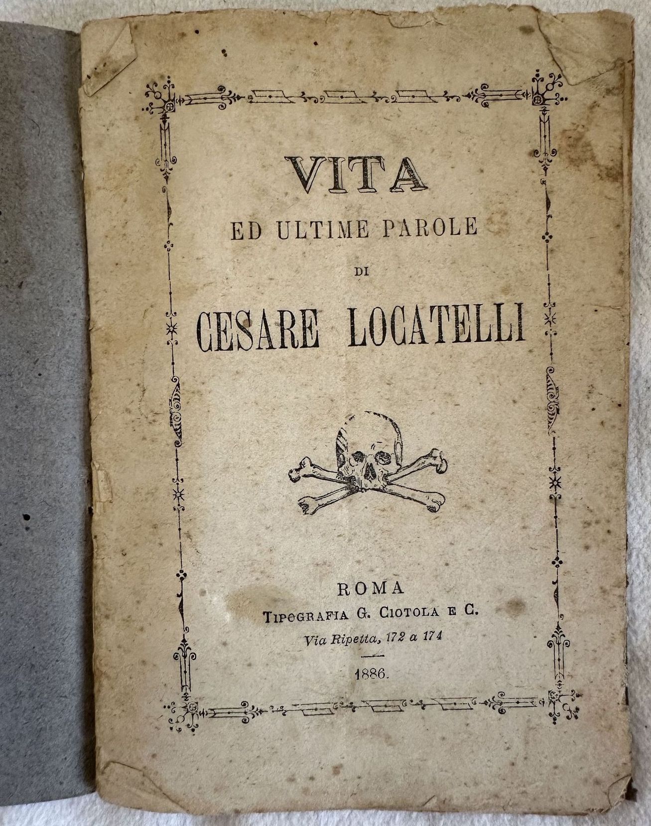 VITA ED ULTIME PAROLE DI CESARE LOCATELLI