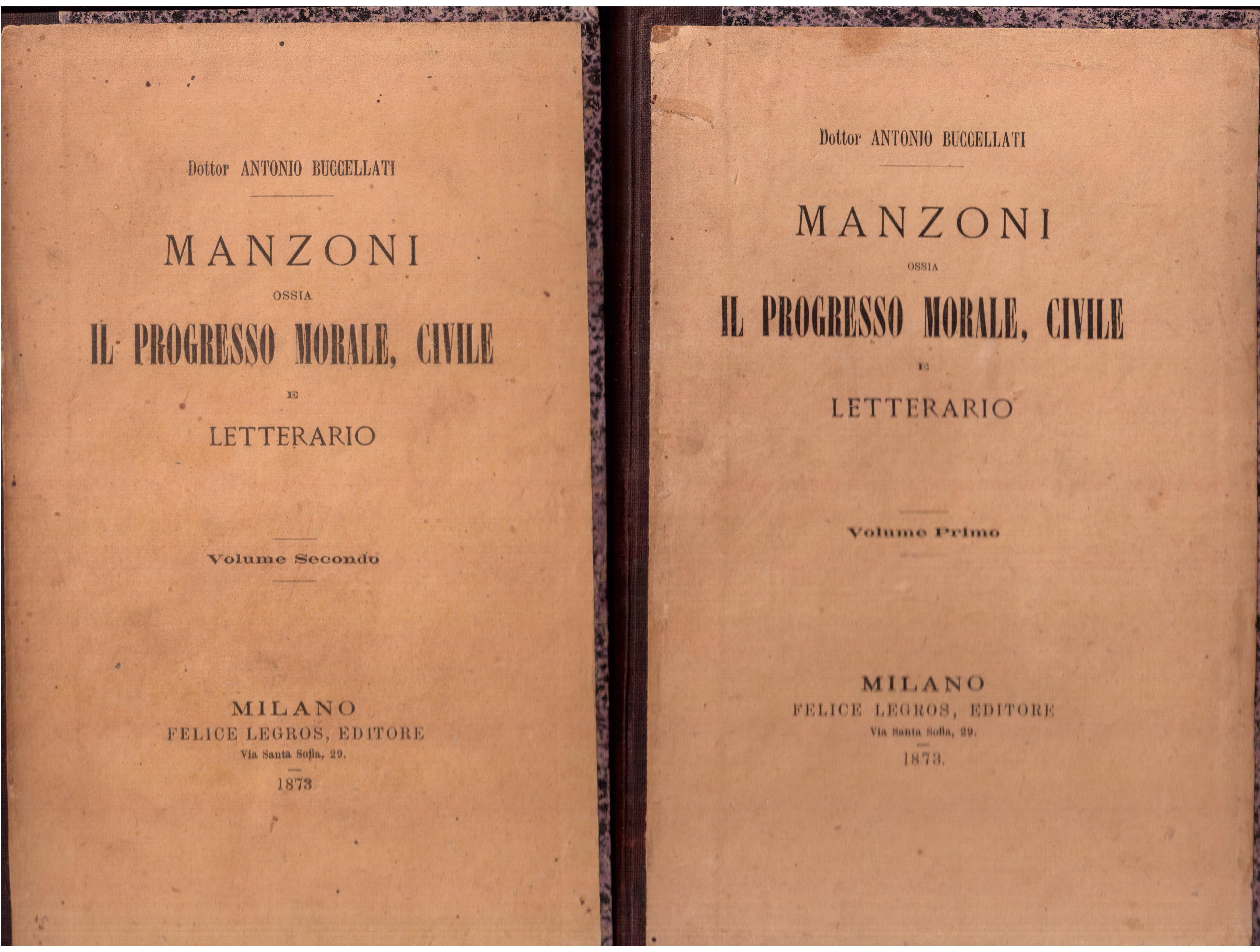 Manzoni ossia il progresso morale, civile e letterario Letture fatte …