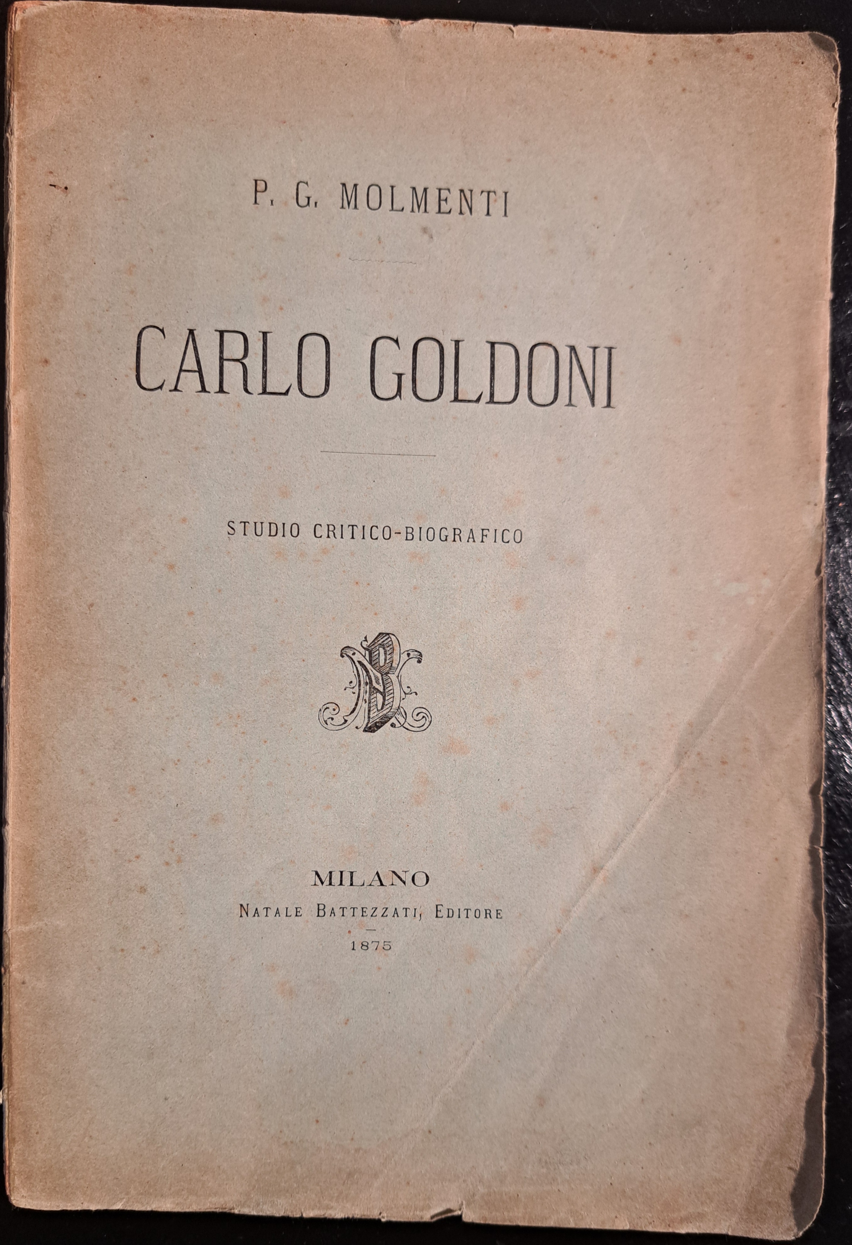 Carlo Goldoni. Studio critico - biografico