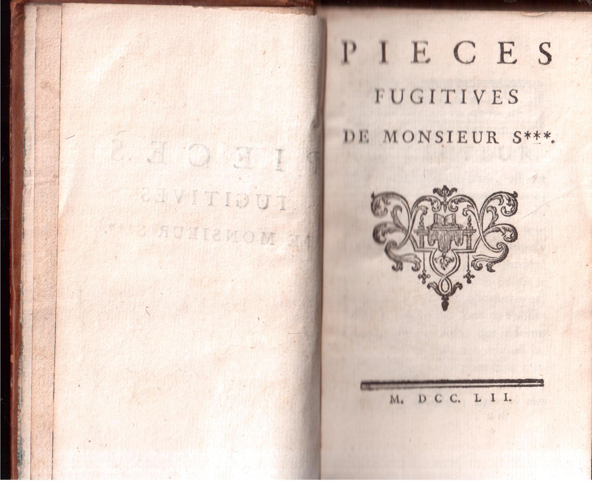 Pieces fugitives de monsieur S***