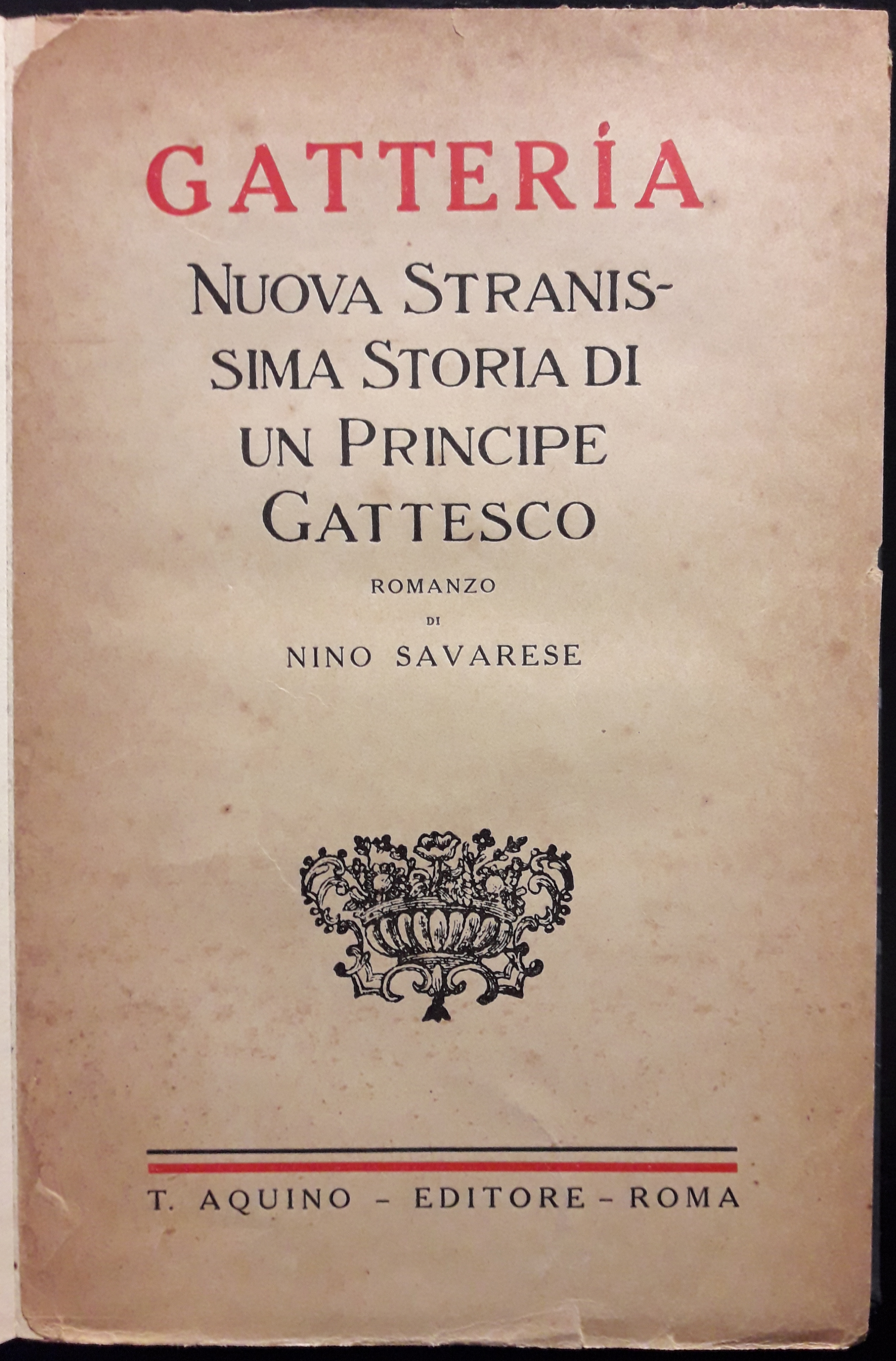 Gatteria. Nuova stranissima storia di un principe gattesco