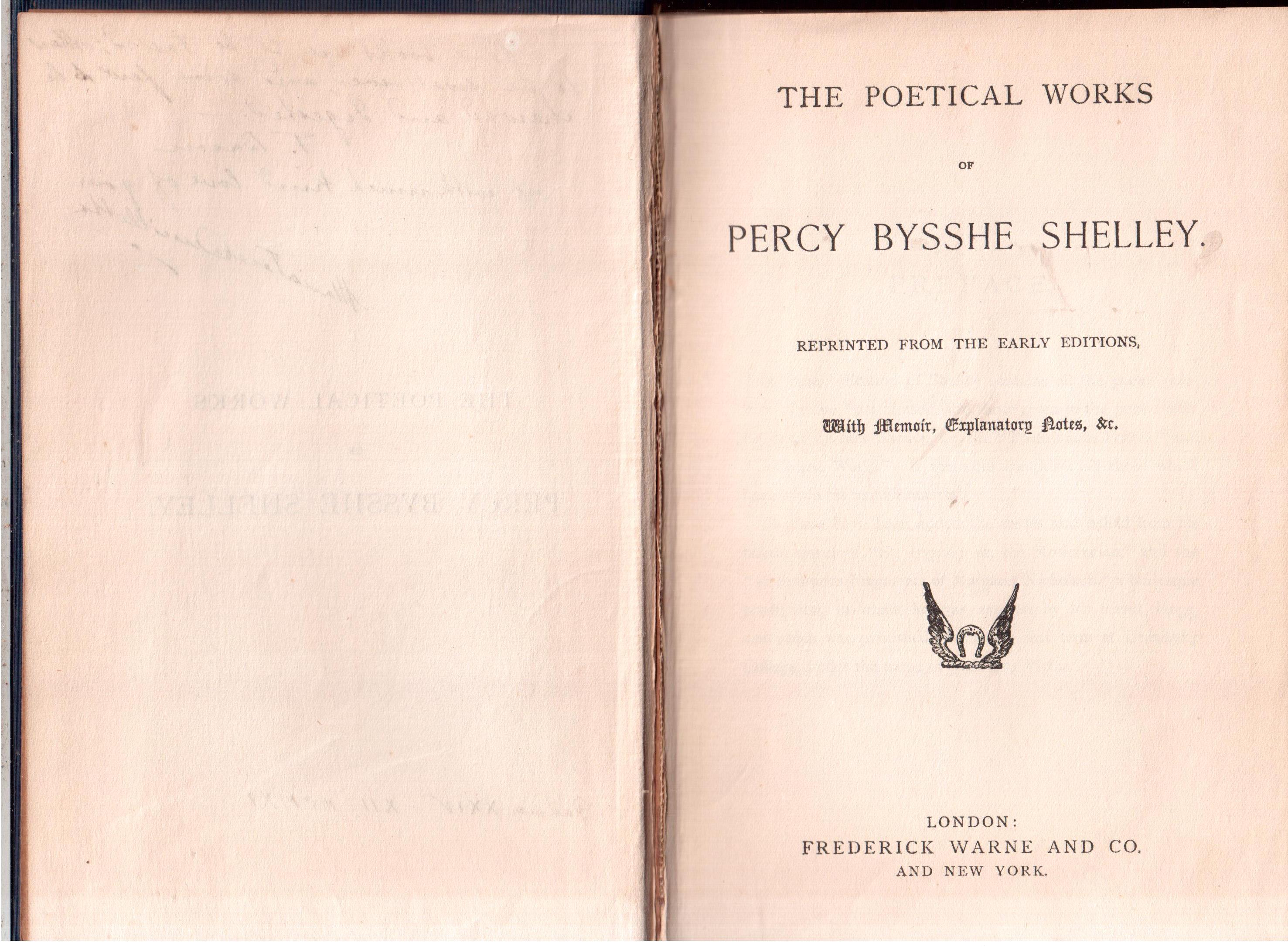 The poetical works of Percy Bysshe Shelley