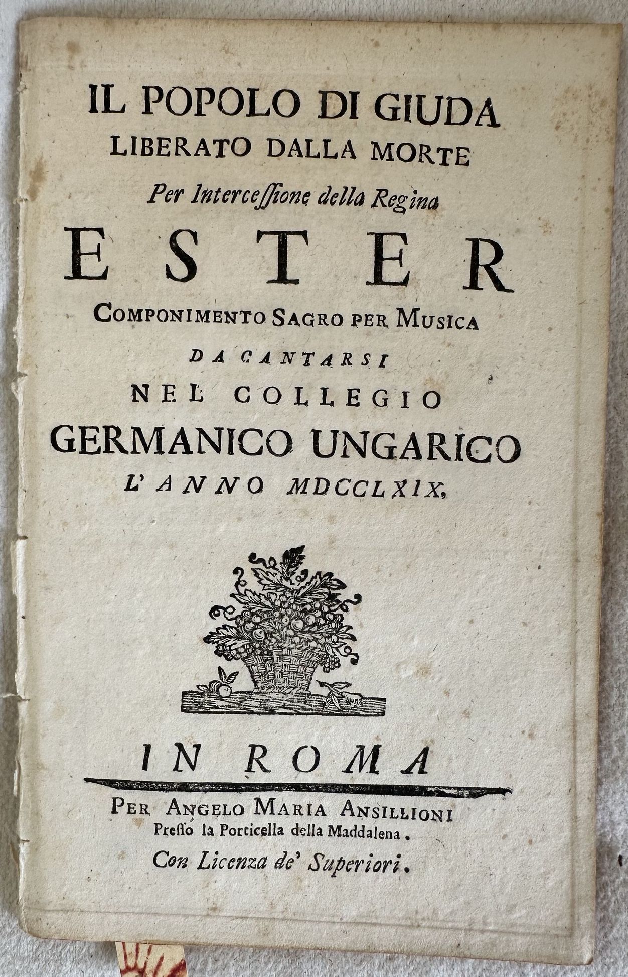 IL POPOLO DI GIUDA LIBERATO DALLA MORTE PER INTERCESSIONE DELLA …