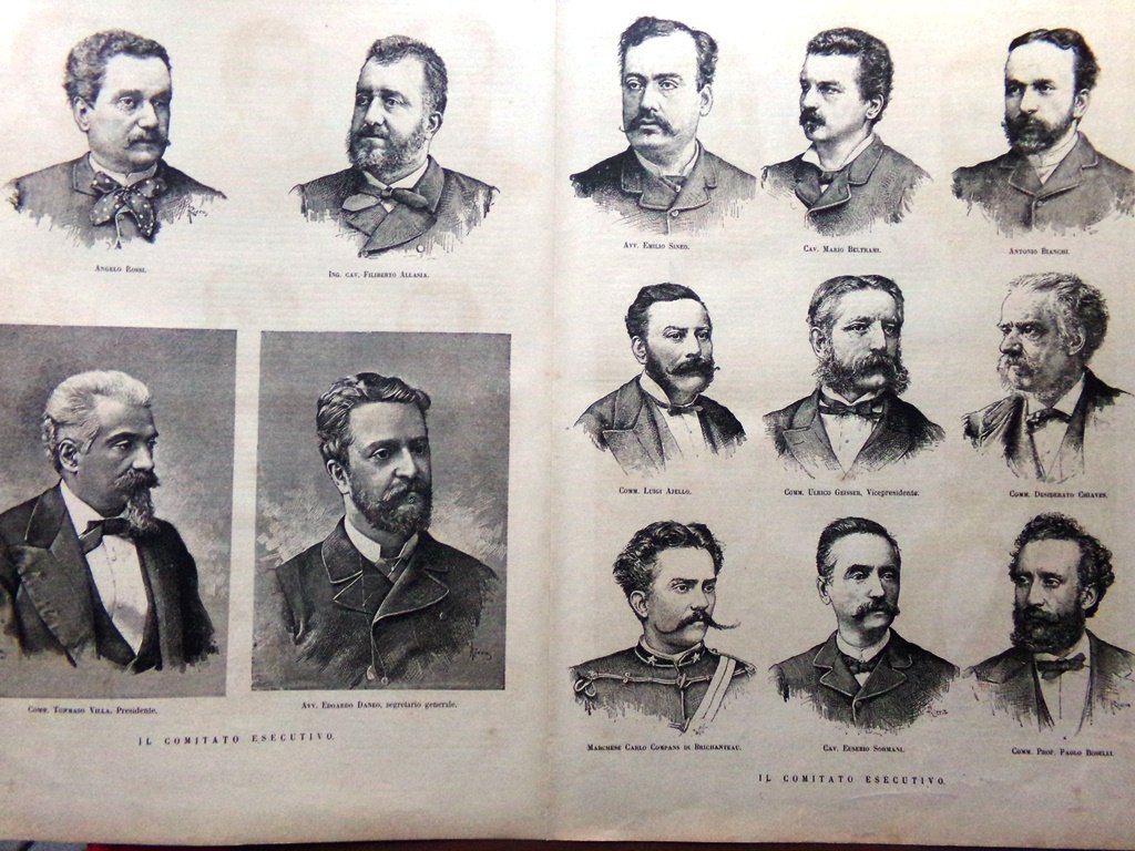 Stampa del 1884 Comitato Esecutivo Esposizione Italiana di Torino