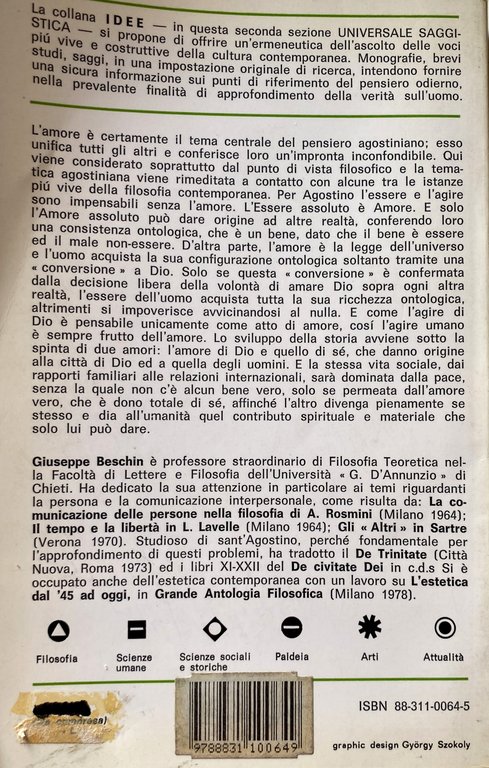 S. AGOSTINO IL SIGNIFICATO DELL'AMORE. UNA INTRODUZIONE AL PENSIERO AGOSTINIANO; …