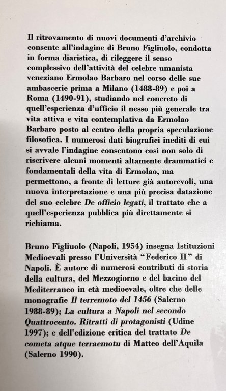 IL DIPLOMATICO E IL TRATTATISTA. ERMOLAO BARBARO AMBASCIATORE DELLA SERENISSIMA