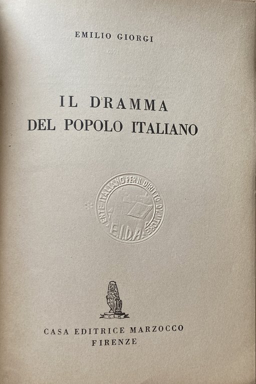 IL DRAMMA DEL POPOLO ITALIANO