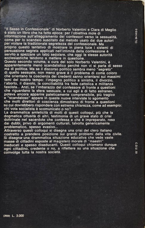 LA POLITICA IN CONFESSIONALE. I COMPORTAMENTI POLITICI, LA LIBERTÀ IDEOLOGICA, …