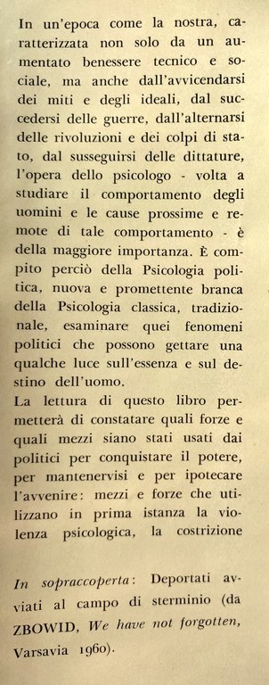 LA TIRANNIA PSICOLOGICA. STUDIO DI PSICOLOGIA POLITICA