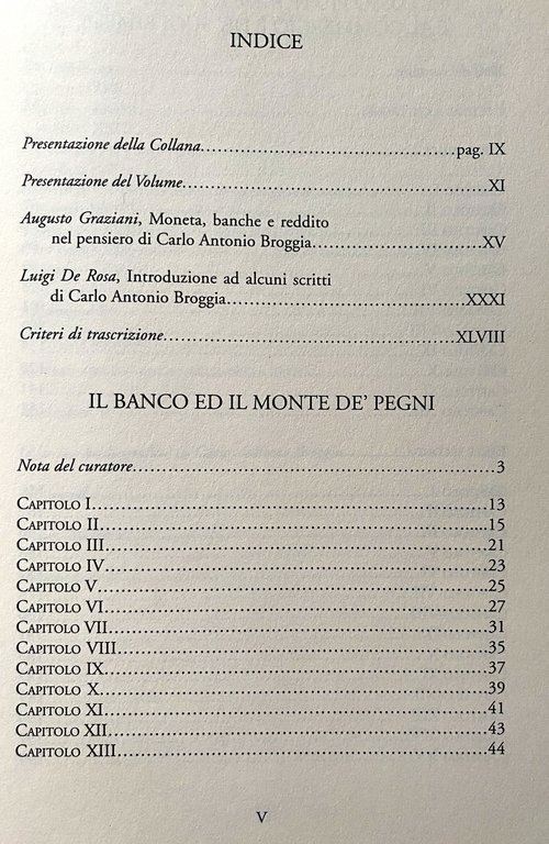 IL BANCO ED IL MONTE DE' PEGNI; DEL LUSSO