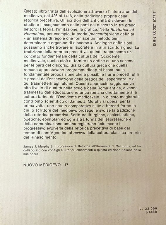 LA RETORICA NEL MEDIOEVO. UNA STORIA DELLE TEORIE RETORICHE DA …