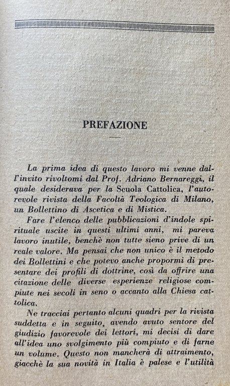 DOTTRINE SPIRITUALI ATTRAVERSO LA STORIA DELLA RELIGIOSITÀ CRISTIANA