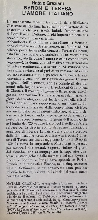 BYRON E TERESA. L'AMORE ITALIANO