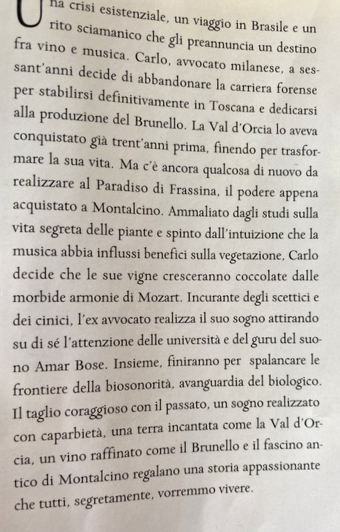 L'UOMO CHE SUSSURRA ALLE VIGNE. LA VERA STORIA DEL BRUNELLO …