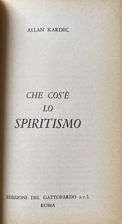 CHE COS'È LO SPIRITISMO?
