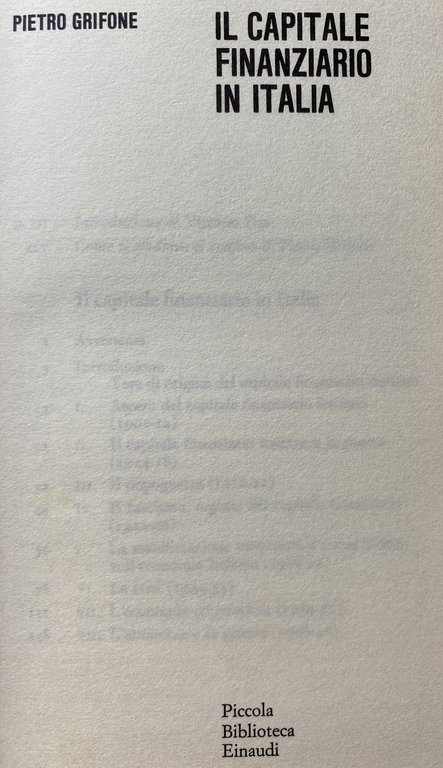 IL CAPITALE FINANZIARIO IN ITALIA: LA POLITICA ECONOMICA DEL FASCISMO