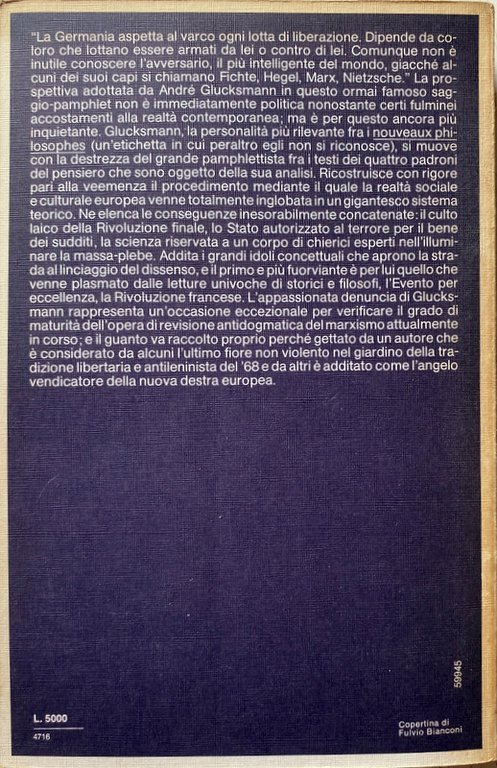 I PADRONI DEL PENSIERO. LES MAÎTRES PENSEURS. L'OPERA CHE HA …