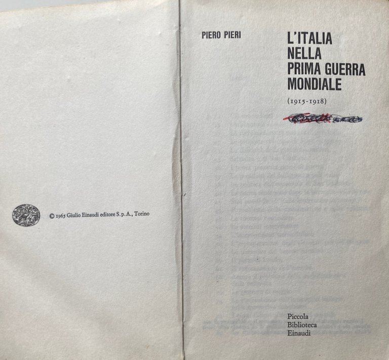 L'ITALIA NELLA PRIMA GUERRA MONDIALE (1915-1918)