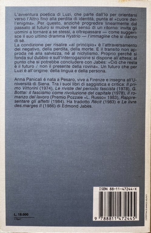 SAGGIO SU MARIO LUZI