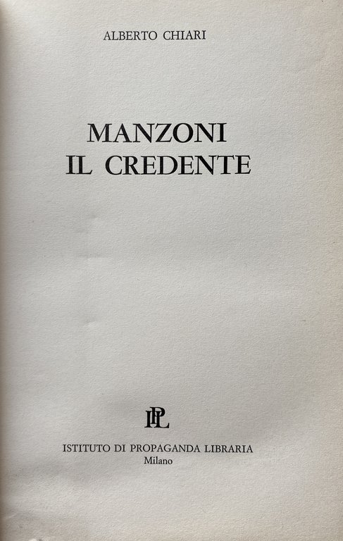 MANZONI IL CREDENTE | Immagine Gallery 11