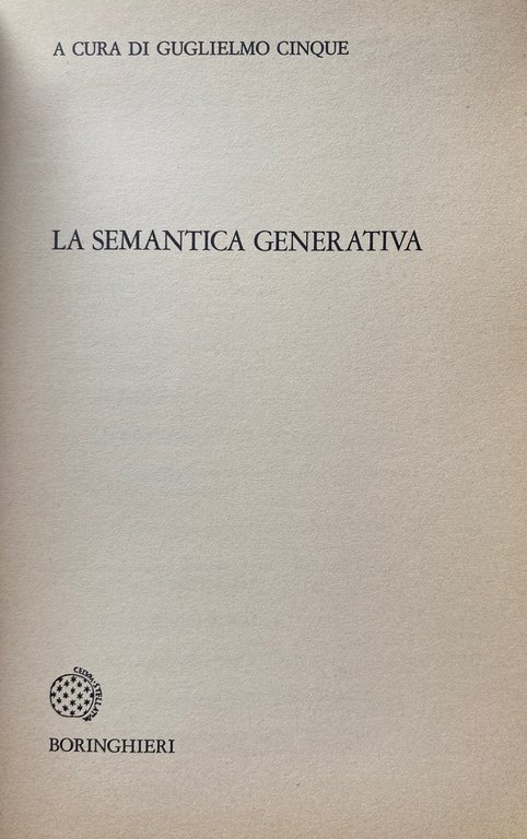 LA SEMANTICA GENERATIVA