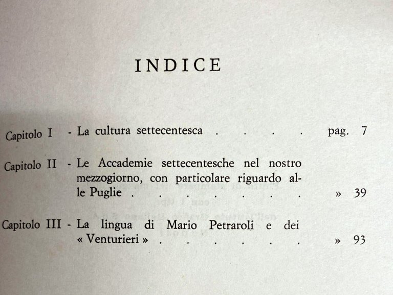 LA LINGUA LETTERARIA DEL MEZZOGIORNO D'ITALIA NEL SETTECENTO