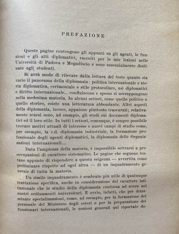 NOZIONI DI DIPLOMAZIA E DI DIRITTO DIPLOMATICO