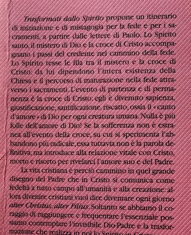 TRASFORMATI DALLO SPIRITO: LECTIO DIVINA SULLE LETTERE DI PAOLO