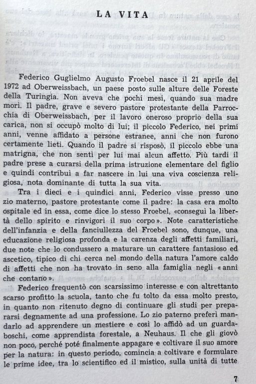 IL METODO FROEBEL PER L'EDUCAZIONE PRESCOLASTICA