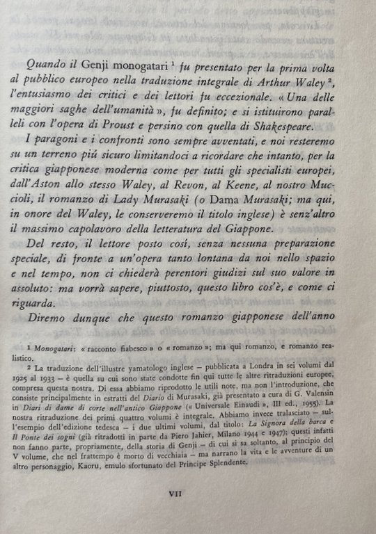 STORIA DI GENJI IL PRINCIPE SPLENDENTE. ROMANZO GIAPPONESE DELL'XI SECOLO. …