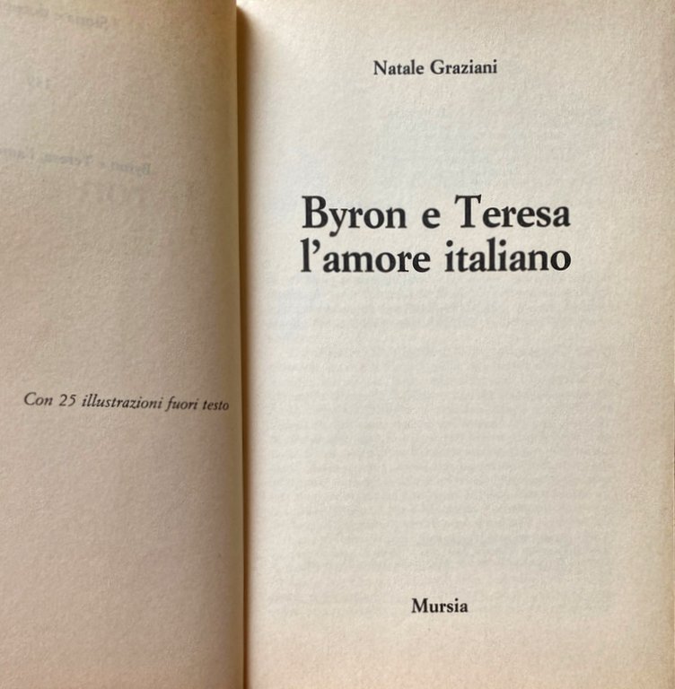 BYRON E TERESA. L'AMORE ITALIANO