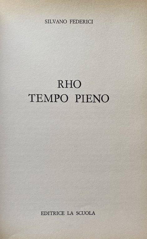 RHO TEMPO PIENO