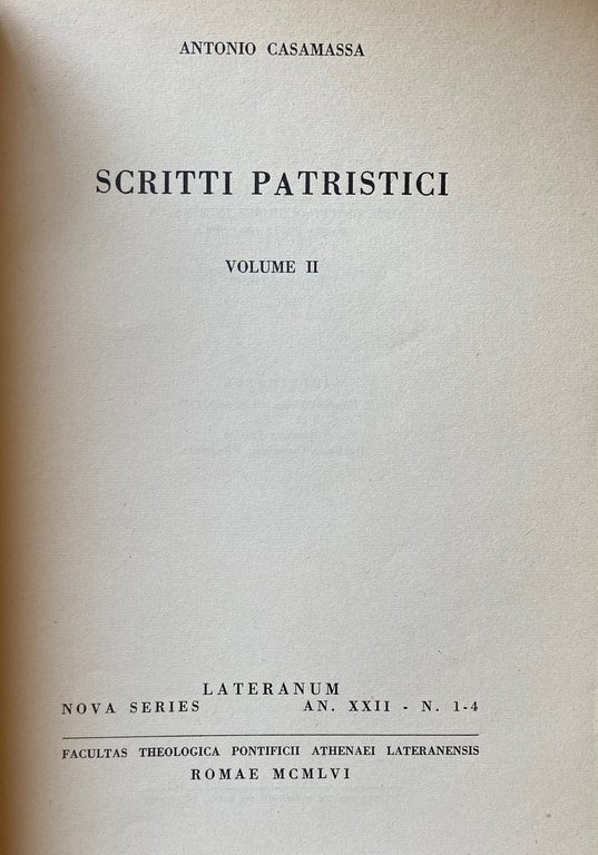 SCRITTI PATRISTICI