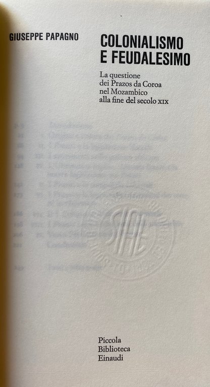 COLONIALISMO E FEUDALESIMO. LA QUESTIONE DEI PRAZOS DA COROA NEL …