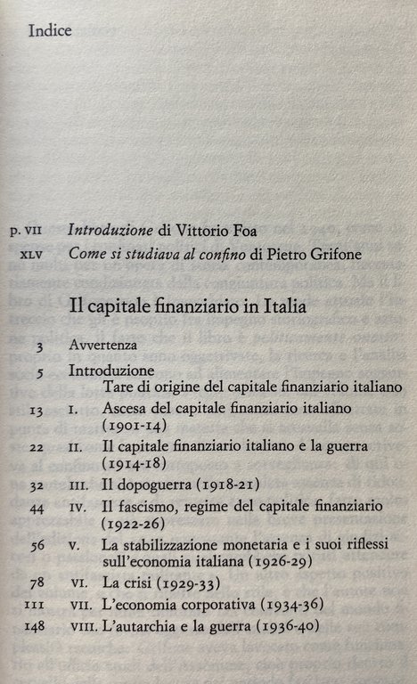 IL CAPITALE FINANZIARIO IN ITALIA: LA POLITICA ECONOMICA DEL FASCISMO