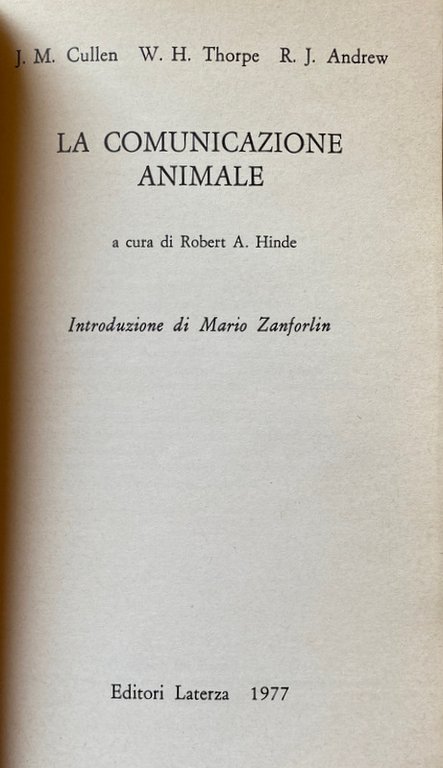 LA COMUNICAZIONE ANIMALE