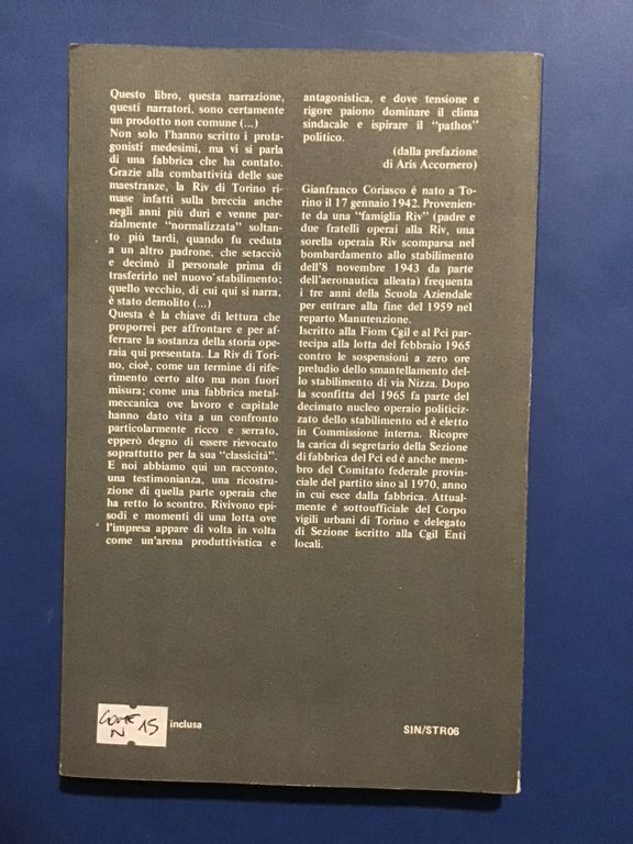 STORIA OPERAIA DELLA RIV