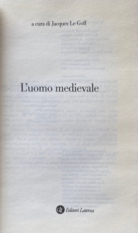 L'UOMO MEDIEVALE.