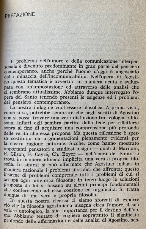 S. AGOSTINO IL SIGNIFICATO DELL'AMORE. UNA INTRODUZIONE AL PENSIERO AGOSTINIANO; …