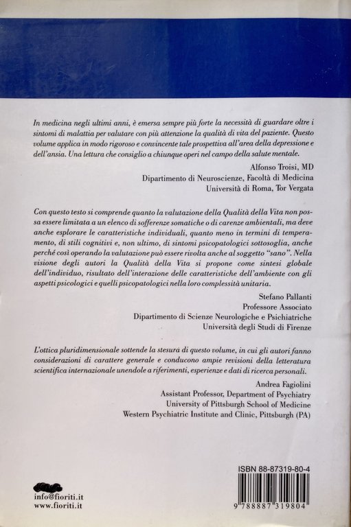 L'IMPATTO DELLA PSICOPATOLOGIA AFFETTIVA (SIA CONCLAMATA CHE SOTTOSOGLIA) SULLA QUALITÀ …