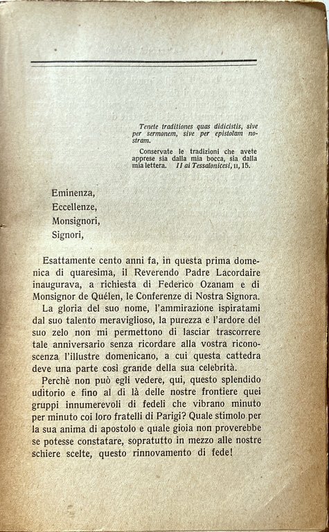 L'EREDITÀ DI GESÙ. CONFERENZE DI NOSTRA SIGNORA DI PARIGI (1935)